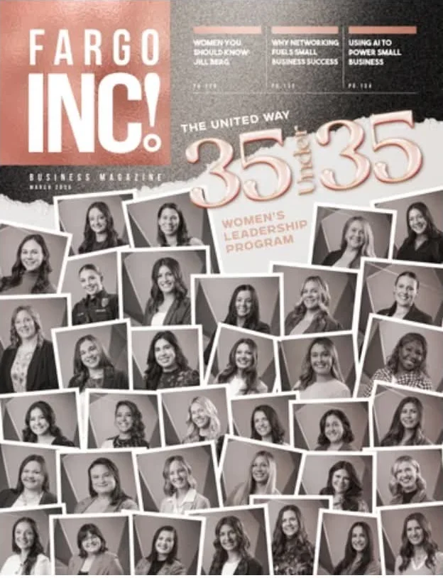 Fargo INC! Mar 2026 cover — Women's Leadership · 35 Under 35