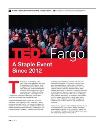 TEDxFargo featured in Fargo INC