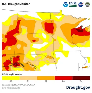 Wet weather brings slight drought reprieve to upper Midwest; 63.7% of North Dakota remains in drought