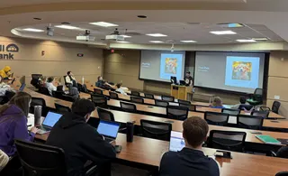 NDeavor engineer demonstrates AI-assisted prototyping to NDSU entrepreneurship students