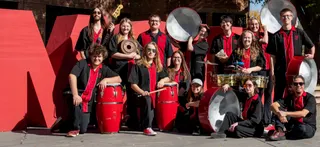 Fuego Tropical performs for over 3,000 FM first graders at MSUM's annual Learning Bank concerts