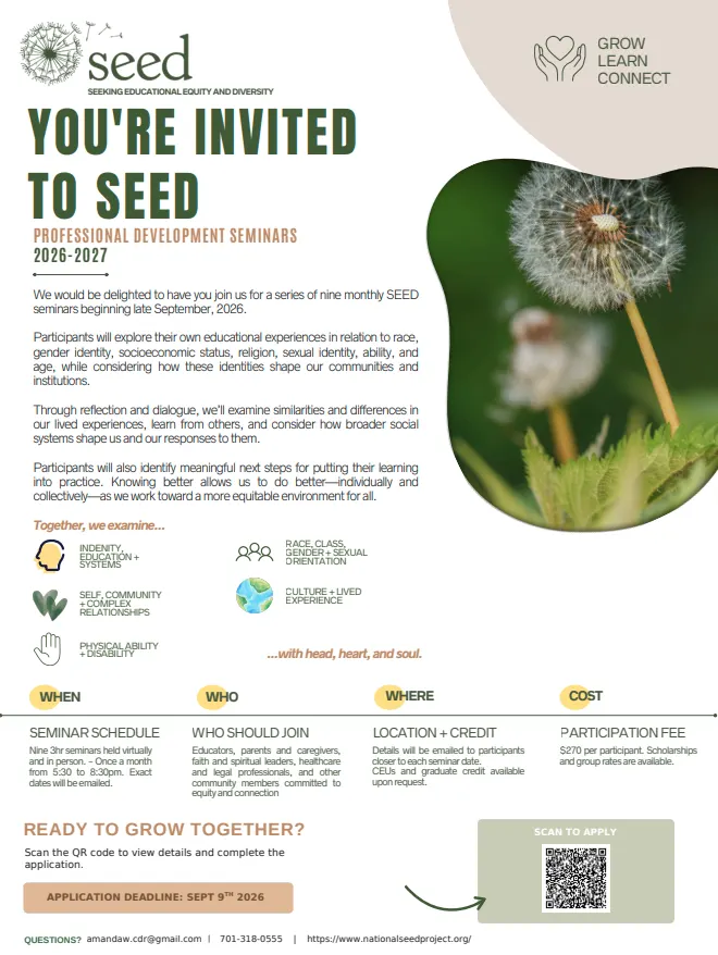 SEED program seeks community organizers, educators, social service providers to become SEED leaders