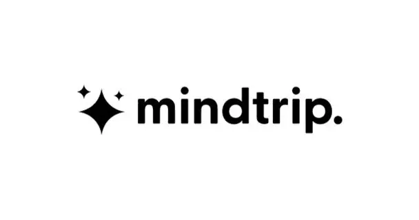 Mindtrips logo with starburst icon and bold “mindtrip.” text on white background.