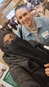 Kayla with her employee, Khadijah, in Pakistan.