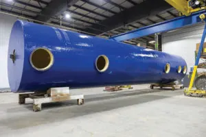 The eight Space Force tanks were manufactured in West Fargo. The tanks are TrueNorth Steel's largest to-date at 60-feet long and able to hold 50,000 gallons.