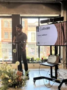 Co-Founder and CTO Ujjwal Adhikari presenting