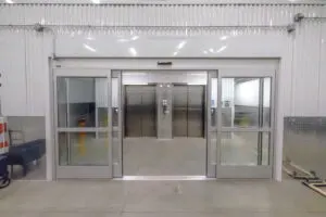 Two freight elevators, along with carts and other tools, make moving items in and out seamless, even from the third floor.