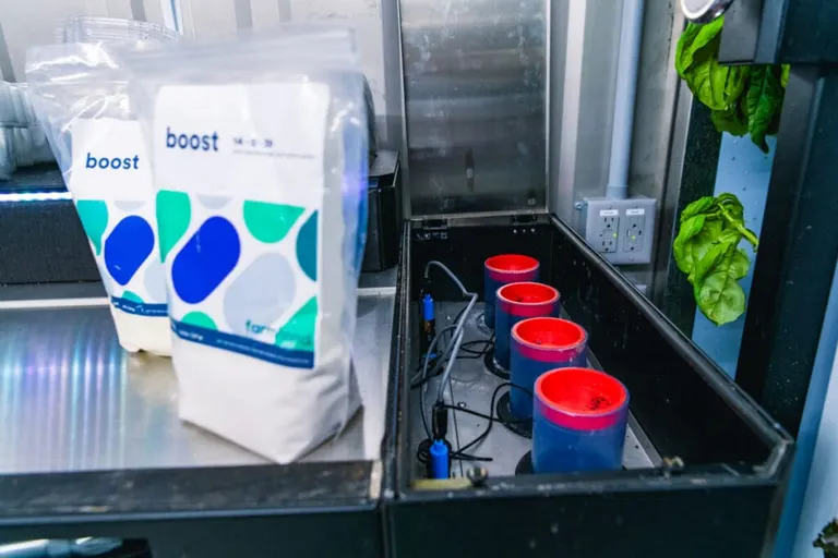 The hydroponic system that mixes water and fertilizer