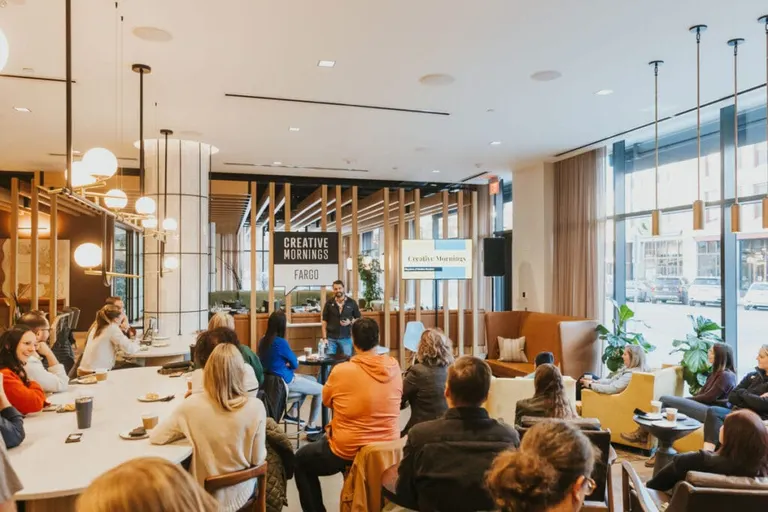 Creative Mornings event, Jasper Hotel, Fargo
