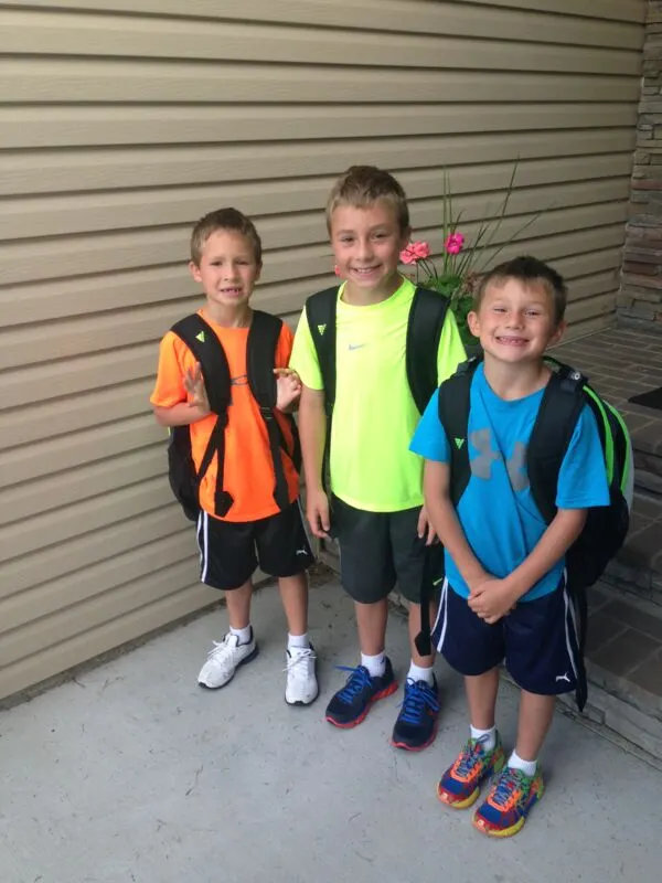Tiffany’s children on the first day of school.