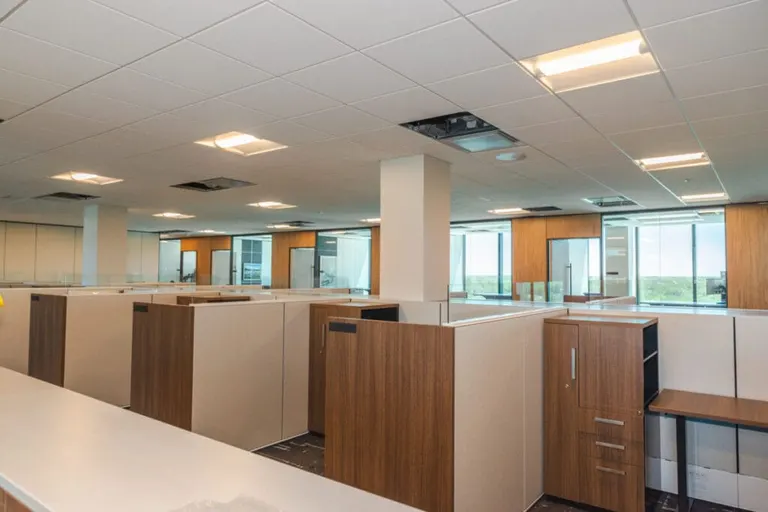 “All of the offices are designed essentially with the same glass, and that’s intentional,” Brantner said. “We’re not going to be frosting this or anything. We want folks, whether they’re in the middle or not, to be able to get a bunch of natural…