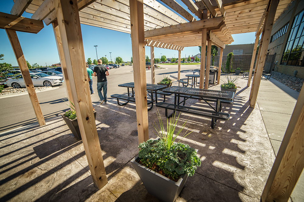 Discovery Benefits Patio Area for Employees Fargo