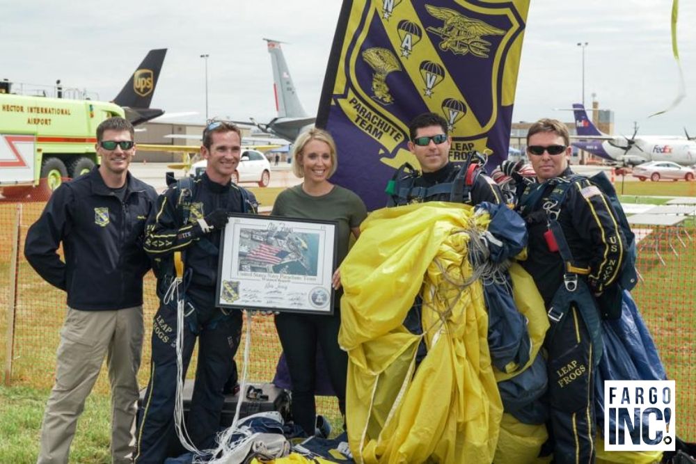 Kara Jorvig with Navy SEALs