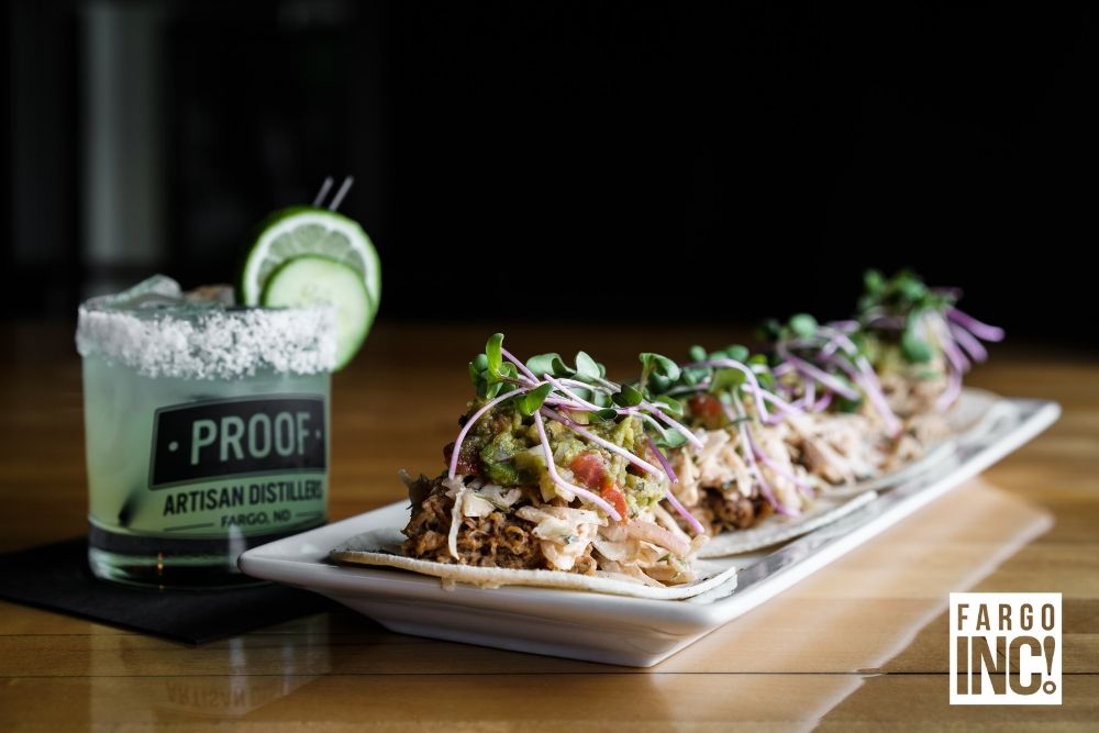 Proof Artisan Distillers Tacos and Drink