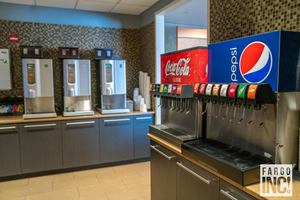All employees have access to free soda, juice, milk and Starbucks coffee.