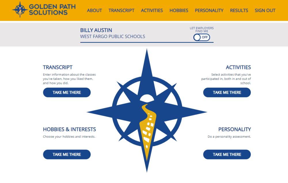 Compass home page.