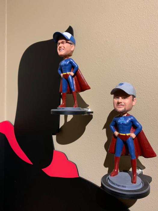 Peterson Farms Seed wants its employees to feel and act like superheroes. So, everyone gets a personalized superhero bobblehead at their 15th anniversary.