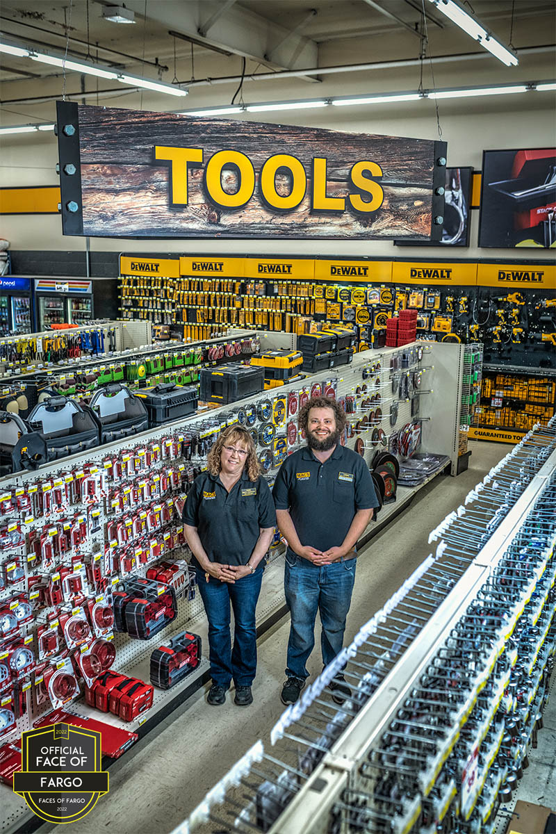 Hardware Store: Terri Olson, Fargo Store Manager Logan Tisor, Moorhead Store Manager, MAC’S Hardware