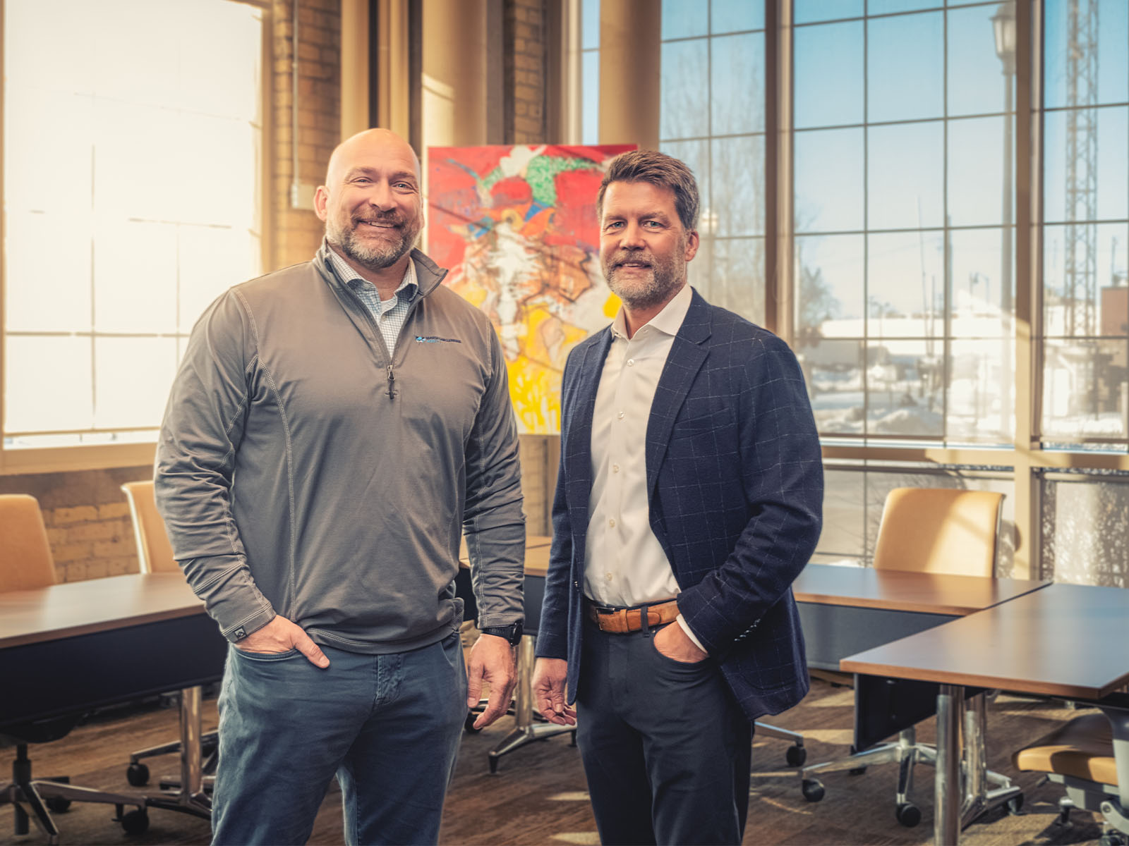 Ryan Hoffman, Vice President at Dawson Insurance (L) and Steve Swanson, Vice President at Vaaler Insurance (R), both agencies now a part of the Marsh McLennan Agency family